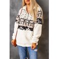 thumbnail image 3 of ABPHQTO Jersey de mujer de forro polar blanco extragrande con cuello y cremallera, 3 of 5