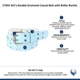 thumbnail image 5 of CTM Girl's Double Grommet Casual Belt with Roller Buckle, 5 of 5