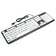 thumbnail image 3 of Teclado negro de baja visión, teclado para personas mayores con cable USB y teclas blancas con letras grandes, color negro, 3 of 8