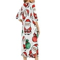 thumbnail image 5 of Women Christmas Nightgown Long Sleeve Sleepwear Loose Loungewear Soft Fleece House Dress Holiday Nightshirt, 5 of 7