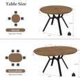 thumbnail image 2 of 43.2"-59.1" Extendable Round Dining Table for 4-6 People, Modern Kitchen Oval Dining Table with Flexible Leaves Space Saving, Metal Base for Kitchen Dining Room (Walnut), 2 of 14