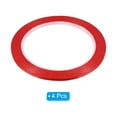 thumbnail image 3 of Unique Bargains Ruban pour Tableau Blanc 1/8 Pieds Mince Effaçable à Sec, Rouge, Lot de 4, 3 of 6