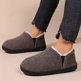 thumbnail image 3 of Womens Mens Winter Snow Boots Indoor Slippers House Shoes with Fleece Lined for Seniors Non Slip Warm Slip on Ankle Booties, 3 of 7