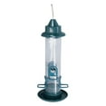 thumbnail image 1 of Bird Feeder, Weatherproof Squirrel Proof Outdoor Bird Feeder Adjustable Hook Lockable Lid Clear Food Compartment Pole Mountable with 4 Perches for Garden, 1 of 7