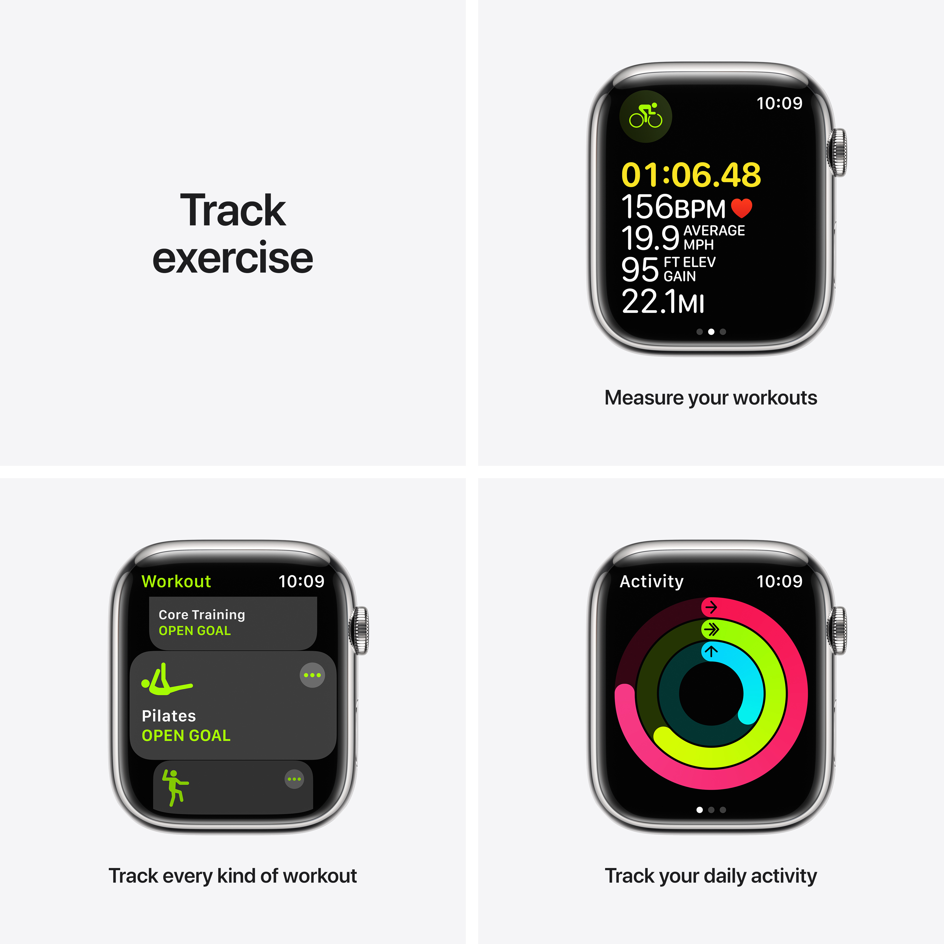 Apple Watch Series 7 GPS + Cellular, 45mm Silver Stainless Steel Case with Silver Milanese Loop - image 5 of 10