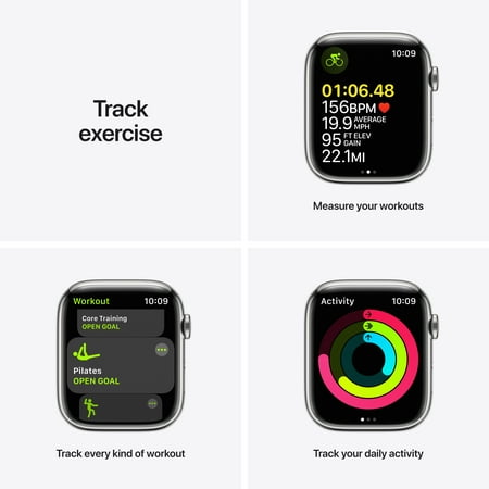 Apple Watch Series 7 GPS + Cellular, 45mm Silver Stainless Steel Case with Silver Milanese Loop