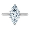 thumbnail image 3 of 2.5 ct Marquise Cut Natural Aquamarine Solitaire 18K White Gold Womens Engagement Ring, 3 of 5