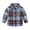 Blue, variant on Baby Toddler Boys Girls Casual Plaid Shirt Long Sleeve Button Down T Shirt Tops Infant Kids Clothes