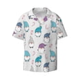 thumbnail image 2 of Lsque cute winter Gnome print Men's Cuban Collar Short Sleeve Shirt Summer Beachwear Casual Button Down Fashionable Vacation Leisure Shirt-X-Large, 2 of 7