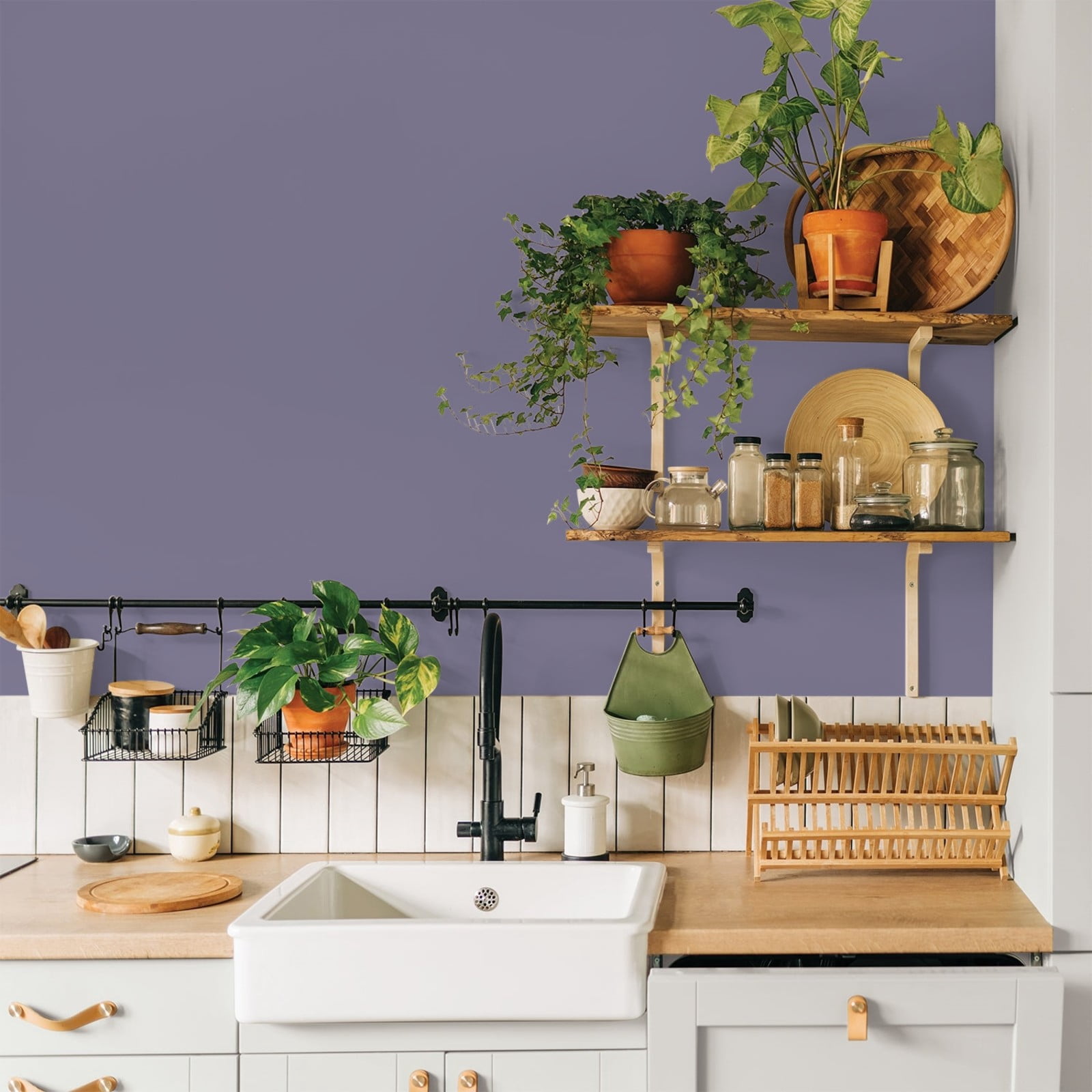 Glidden Glidden Kitchen Bath and Laundry Plum Shade / Purple, Eggshell Interior Paint with Primer, 1 Gallon