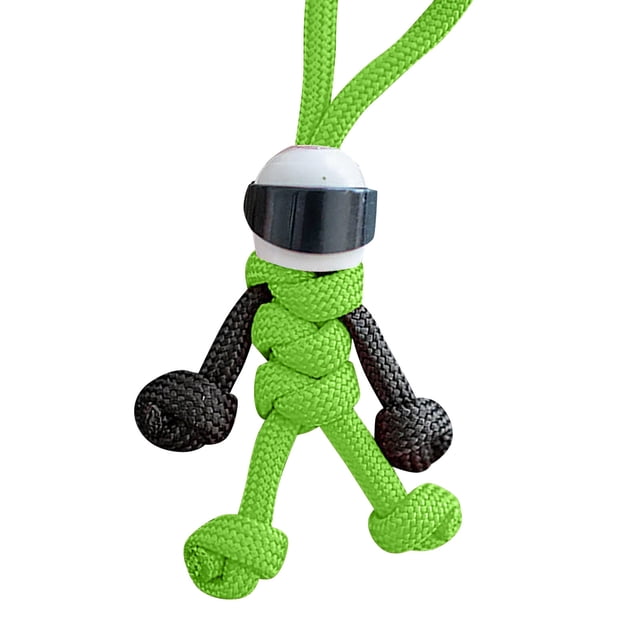 Wijhcboe 2025 Motorcyclist Minifigure Hanging Chain Woman Lanyard Umbrella Rope Weaving Keychain Key Rings And Chains Creative Personality Motorcycle Helmet Large Key Rings Key Accessories Women Key
