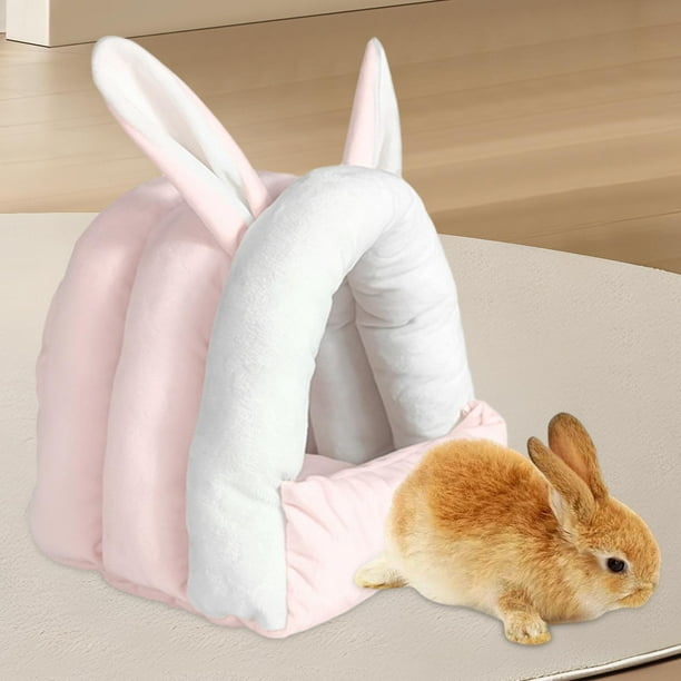 2 Lits Pour Cochon D’Inde, Lapin, Petit Animal - Maison Chaude En Velours Avec Coussins - Lavable, Doux, Sécurisant - Idéal Hamster, Chinchilla, Furet