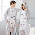 thumbnail image 4 of Pijama de animales de dibujos animados para parejas, pijama cálido y cómodo de una pieza, disfraz de Cosplay para fiesta de Navidad y Halloween para mujeres y hombres, 4 of 4