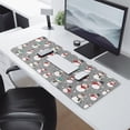 thumbnail image 2 of Long Mouse Pads for Desk,Gray Christmas Snowman Pattern Desk Mats on Top Of Desks, Desk Mouse Pad Extra Large with 3mm Non-Slip Base and Stitched Edge for Gaming,Office,Work,Home 31.5x11.8in, 2 of 5