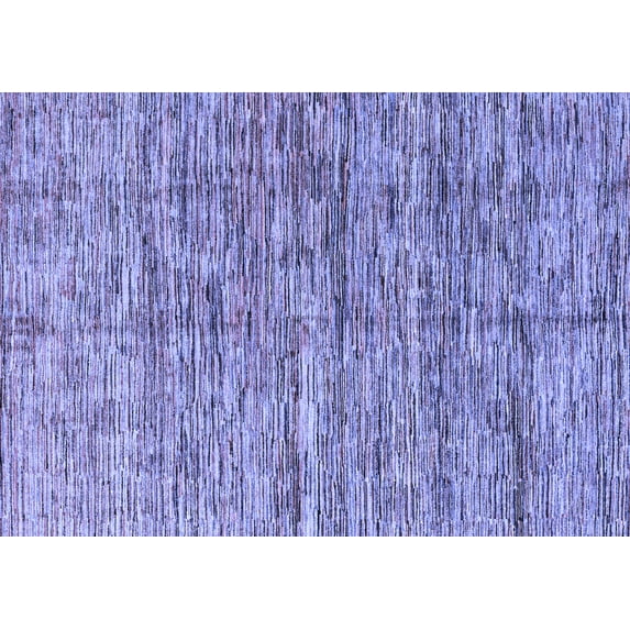 Ahgly Company Machine Washable Indoor Rectangle Oriental Blue Modern Area Rugs, 4' x 6'