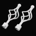 thumbnail image 1 of Xingzhi 22mm Curtain Pole Recess Bracket Curtain Rod Bracket Finials Type 2 - White, 1 of 9