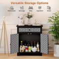 thumbnail image 4 of TOYTEXX Buffet Sideboard Cabinet with Drawer & Patterned Doors for Kitchen or Living Room –Black, 4 of 5