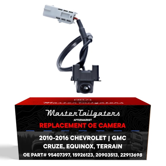 Master Tailgaters Replacement for Chevrolet Cruze (2013-2016), Equinox (2012-2013) / GMC Terrain (2010-2013) Backup Camera OE Part # 15926123, 20903513, 22913698, 95407397