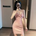 thumbnail image 3 of Women‘s Sleeveless Spaghetti Strap Tank Bodycon Tight Mini Club Party Dress, 3 of 5