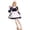 Blue White, variant on FASHOFT Halloween Dresses For Women Blue White Maid Nurse Stage Performance Cosplay Party Fancy Dress Outfit Halloween Costumes L