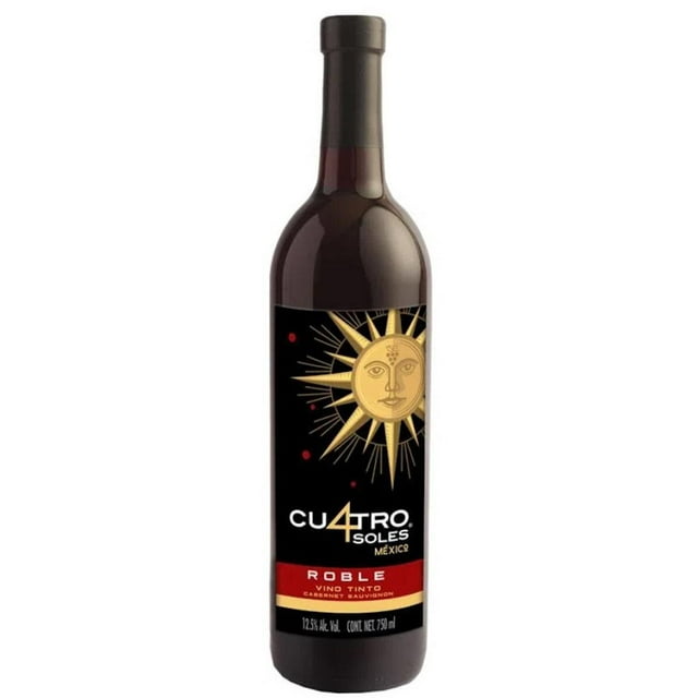 Pack de 12 Vino Tinto Cuatro Soles Roble Cabernet Sauv 750 ml