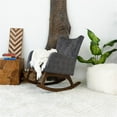 thumbnail image 3 of Pemberly Row Mid-Century Modern Tight Back Fabric Rocking Chair in Gray, 3 of 7