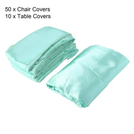 Double Layers Polyester 10pcs Table Runners 50pcs Chair Sashes Decorations