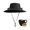 Black, variant on HBBKVI Solar Powered Fan Hat, Solar Fan Hats for Men, Wide Brim Fishing Hat, Breathable Sun Hat