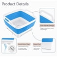 thumbnail image 3 of UYGDUY-2.4 Gal(9L) Collapsible Dish Basin with Drain Plug, Space Saving Outdoor Multiuse Foldable Sink Tub, Dishpan, Kitchen Storage Tray for Camping, Vegetable Washing, RV (Blue), 3 of 4