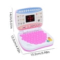thumbnail image 6 of Unbranded Bilingual Learning Laptop Toy, English Educational Computer for Toddlers with LED Screen, 26 MIDI Melodies and Quiz Modes, Gift for Kids 3+, 6 of 8