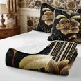 thumbnail image 4 of Manfei Vintage Floral Leaves Twin Quilt Set 2 Pieces,Minimalist Stripes Twin Coverlet Set,1 Bedspread and 1 Pillowcase, 4 of 7