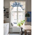 thumbnail image 4 of Blue Coastal Swag Valances for Windows, Small Curtains Drapes, Nautical Summer Beach Starfish Shell Kitchen Window Curtains Over Sink Rod Pocket Window Treatment Valance for Bedroom/Bathroom 56"x36", 4 of 5