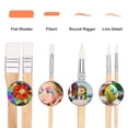 thumbnail image 3 of Uxcell Paint Brushes Set, 12 Pack Assorted Sizes Nylon Painting Brushes with Wooden Handles, Wooden Color, 3 of 6