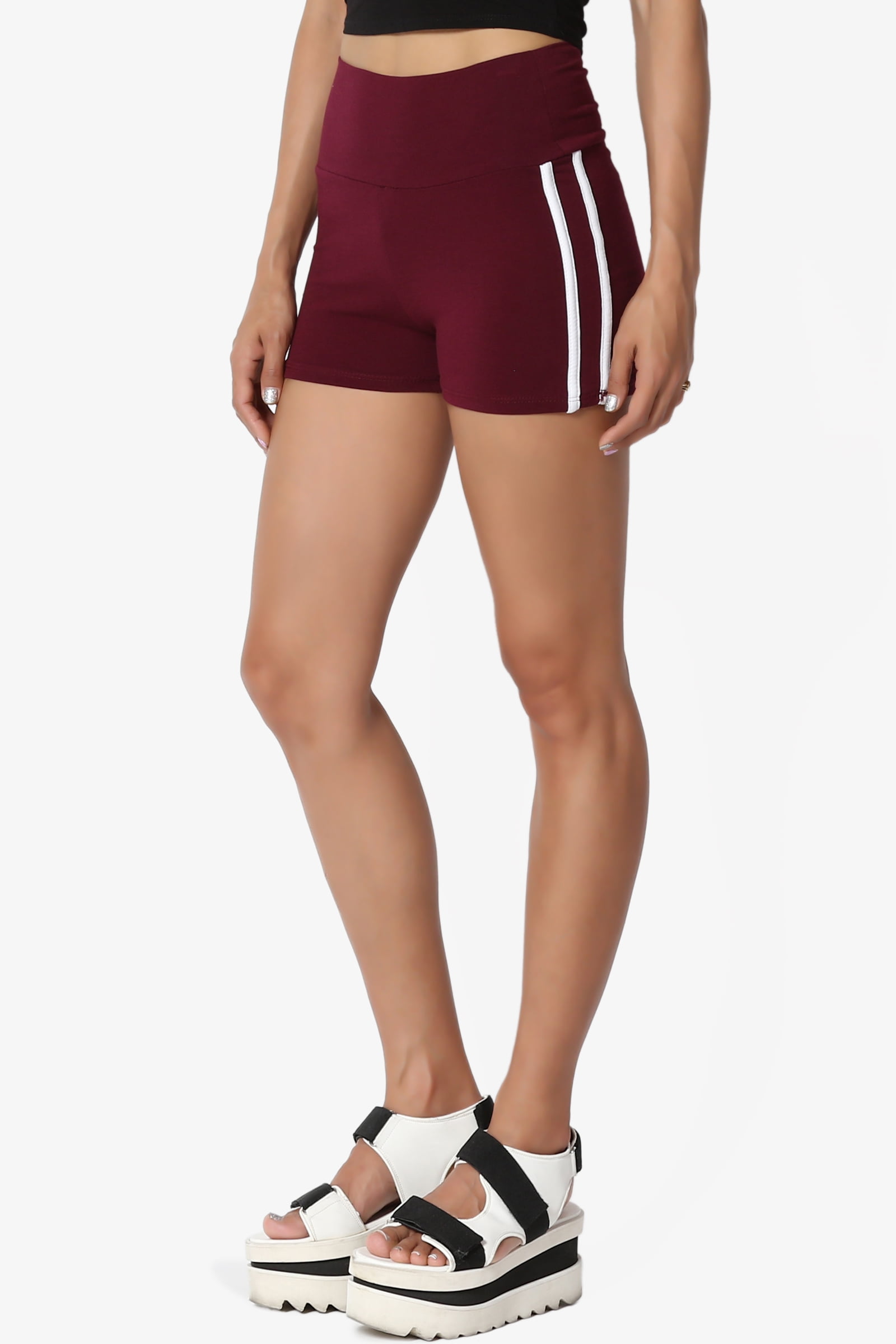 high waisted jersey shorts