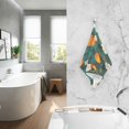 thumbnail image 2 of Yayeee 2 Pack Hand Towels for Bathroom 100% Cotton 16" x 28" Soft Absorbent Kitchen Towel, Orange Leaves, 2 of 7