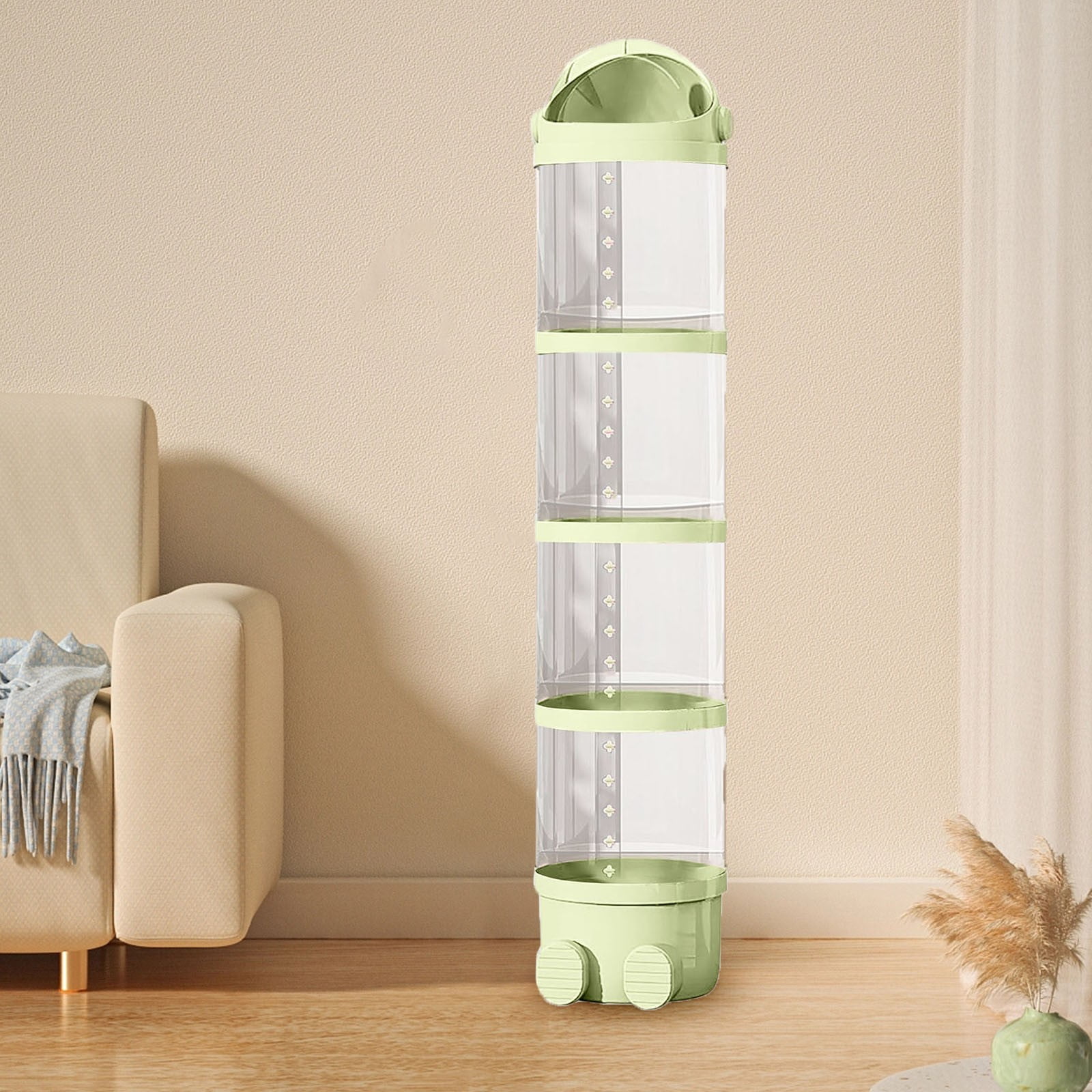 Vikakiooze Vertical Toy Storage Tube Stuffed Animals Storage Tube Plushies Storage Stuffed Animals Organizer Tube Pet Transparent Bucket For Kids Toy OrganizerLarge Toy