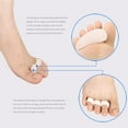 thumbnail image 3 of Big Toe Caps and Protectors Tailors Bunion Corrector Toe Separators Spacer Straightening Silicone Gel Hammer Corrector for Curled Toes Hallux Valgus Feet Foot Care Tools,D,6Pcs=3Pair Provides Relief, 3 of 5