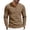 Brown, variant on Men Long Sleeve Vertical Ribbed Henley Long Sleeve Three Button Notch Placket Contrast Inner Placket Soft Knit Relaxed Fit Daily Casual Layering Pullover Brown S