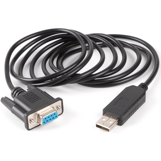 USB Serial db9 ft232r USB rs232 Cable de módem nulo PC Control TV Cable (2-RXD (amarillo) 3-TXD (naranja) 5-GND (GND) 7-RTS (verde) 8-CTS (marrón) 1/4/6/9-NC)
