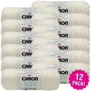 Caron Simply Soft Solids Yarn - Off White, Multipack of 12