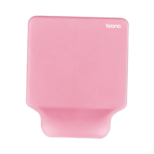Alfombrilla de ratón de espuma viscoelástica con superficie resistente al agua y reposamuñecas Rosado