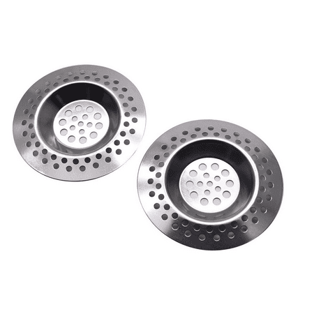 

2-pack Kitchen Sink Strainer Basket Drain Catcher - 3” Diameter Wide Rim Premium Stainless Steel Sink Disposal Stopper Anti-Clogging Micro-Perforation 2mm Holes Basket Drains Sieve