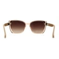 thumbnail image 2 of Womens Chic Oversize Cat Eye Butterfly 90s Designer Sunglasses Beige Brown, 2 of 5
