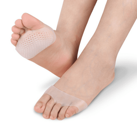 Ball of Foot Cushions-Breathable Metatarsal Pads, Half Toe Sleeve Bunion Corrector Pads Forefoot Cushions for Men and Women Great for Diabetic Feet Prevent Calluses and Blisters, 2 Pieces