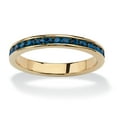thumbnail image 1 of Simulated Birthstone Stackable Eternity Band in Gold-Plated, 1 of 5