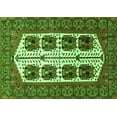 thumbnail image 1 of Ahgly Company Indoor Rectangle Persian Green Traditional Area Rugs, 2' x 5', 1 of 1