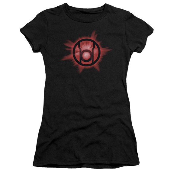 Green Lantern Red Glow S/S Junior Women's T-Shirt Sheer Black