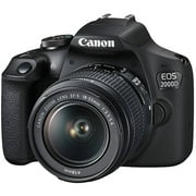 Canon EOS 2000D DSLR Camera with 18-55mm f/3.5-5.6 Lens, Black (International Model)