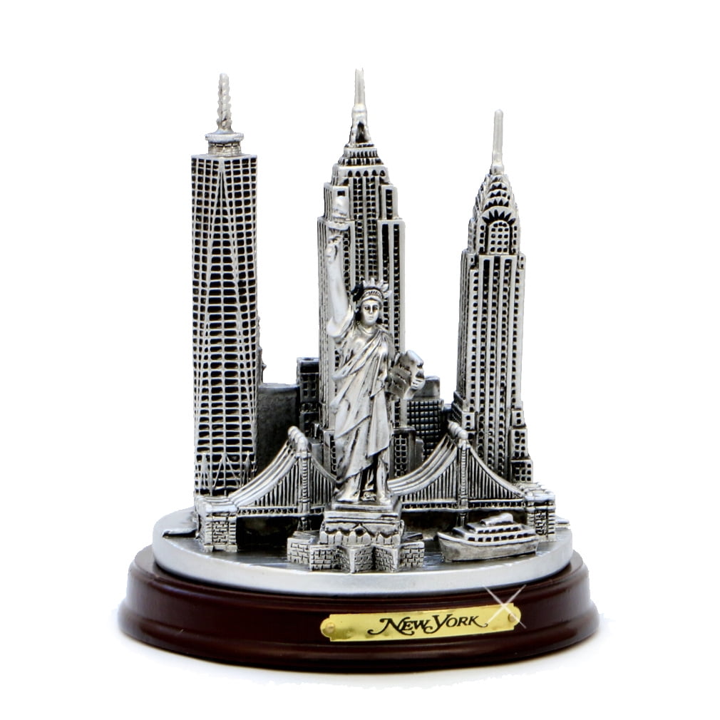 New York City Replica Statue Gift Empire State Building NYC Pewter Model 6" 