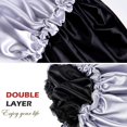 thumbnail image 2 of Grande, Double Couche, Réversible, Bonnet en Satin Réglable pour Dormir, 2 of 4